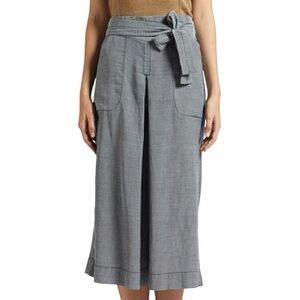 Brochu Walker 100% Linen Wide-Leg Capri Pants size M